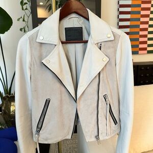 All Saints light grey Leather Jacket